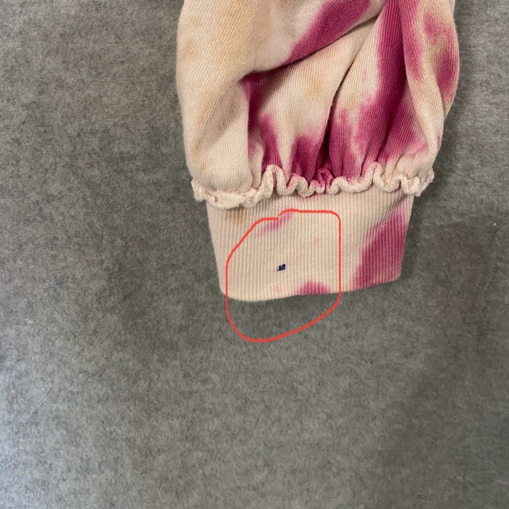 Z Supply Tie Dye Scoop Neck Sweatshirt Women L Crop Relaxed Dolman Sleeve Soft - Picture 7 of 7